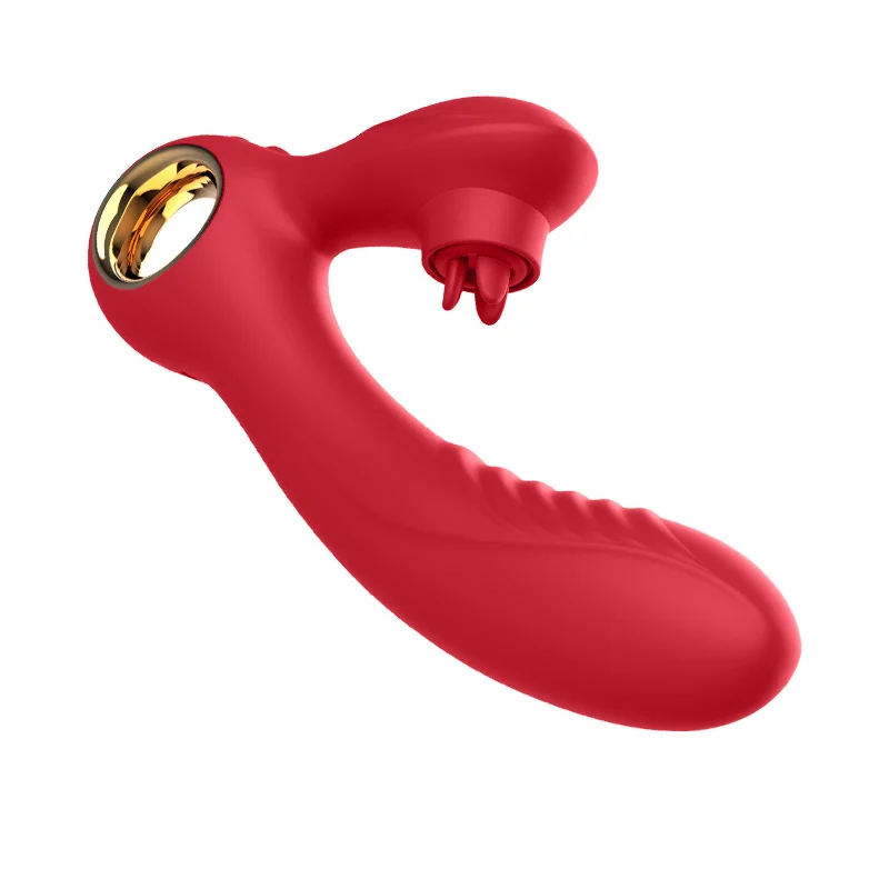 Tongue Licking G Spot Orgasm Female Masturbation Dildo Vibrator - Rose Toy