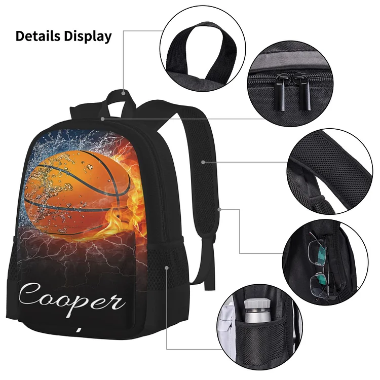 Personalized Basketball Kids School Backpack Set|B01