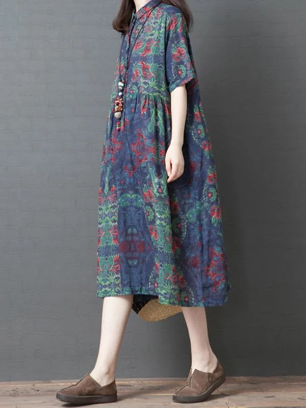 Loose National Style Long Dress