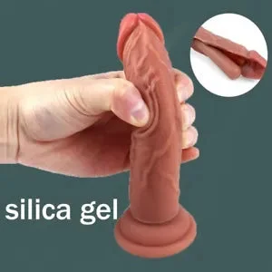 pornhint Pornhint 6in Dildo Liquid Silicone Realistic Skin Feeling Soft Penis Suction Dick Sex