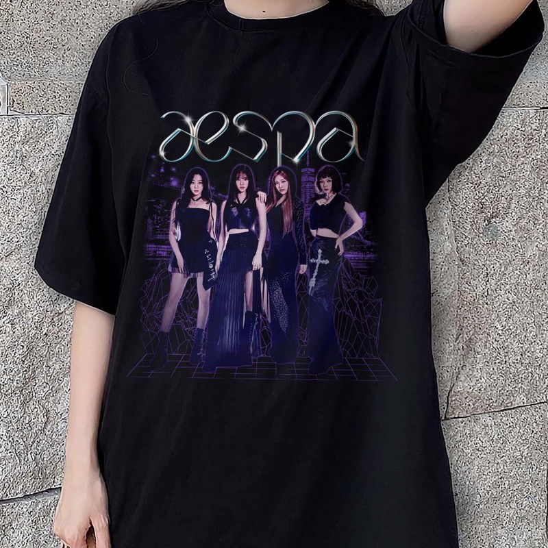 Winter Aespa T-Shirt Unisex Cyber Y2K E-Kids Aesthetic