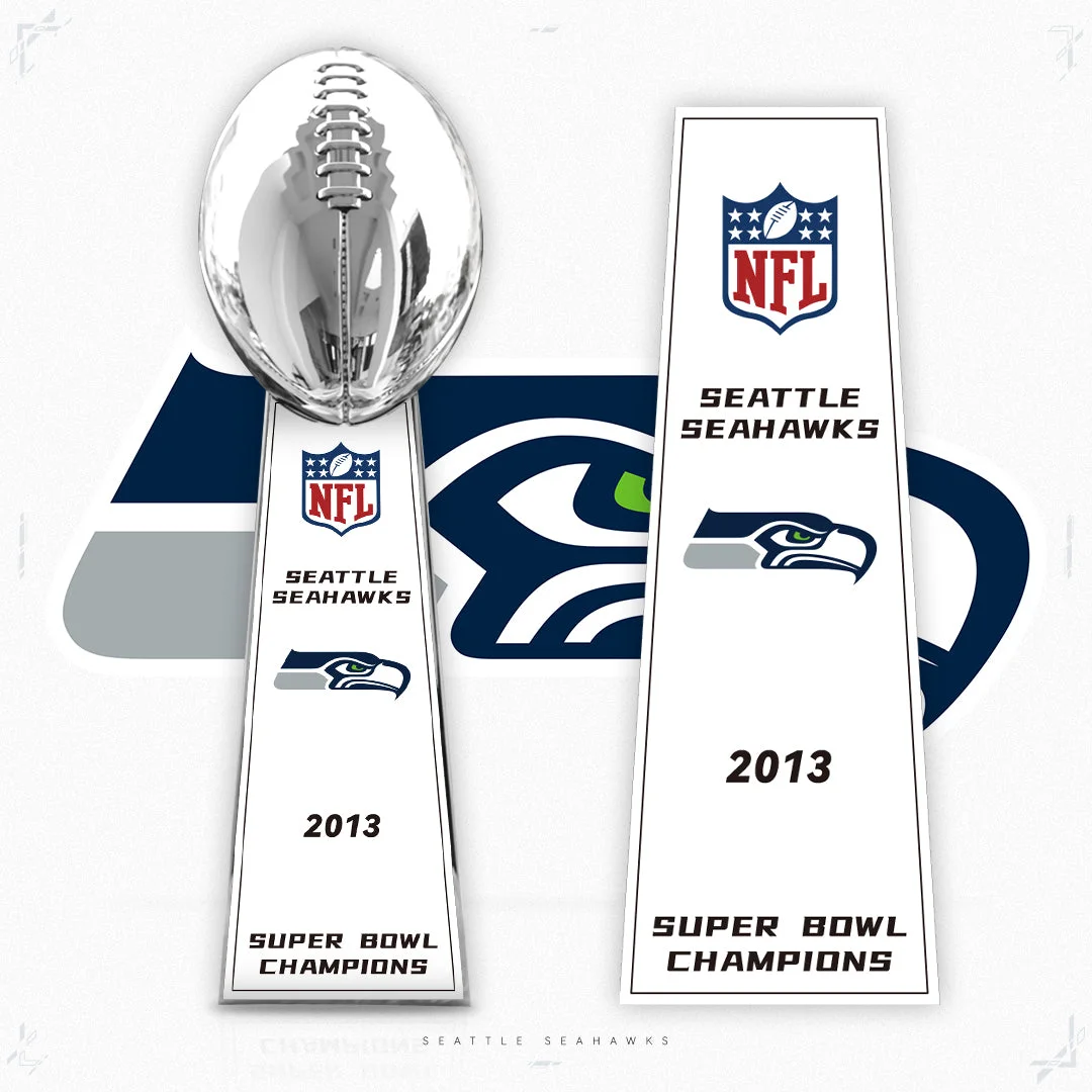 [NFL]Seattle Seahawks ，2013  Vince Lombardi ,  Super Bowl Championship Trophy Resin Version