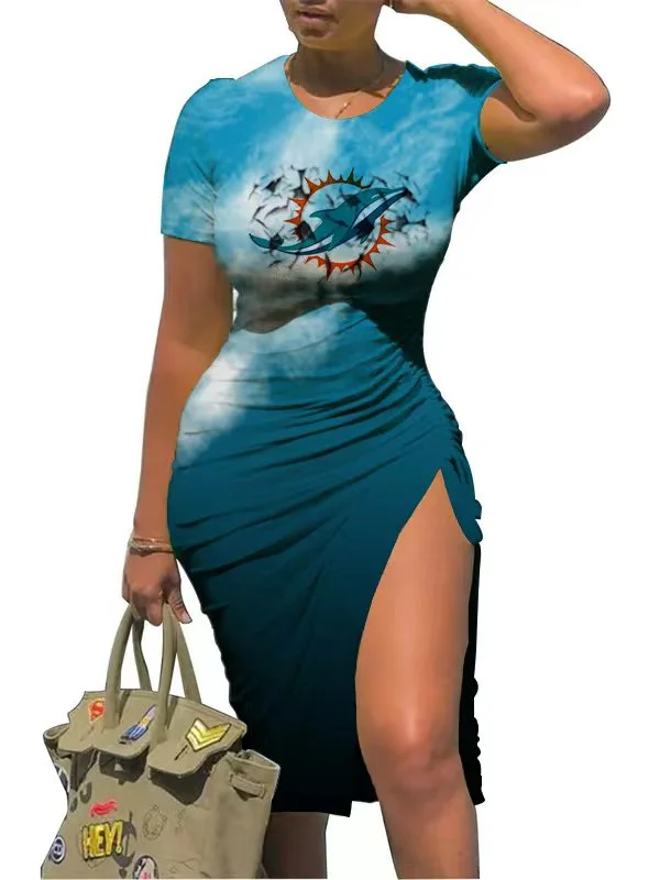 Miami Dolphins
Women's Slit Bodycon Dress