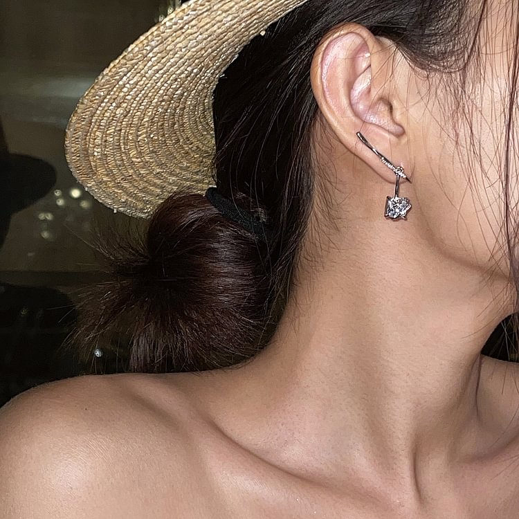 Cube Diamond Earrings