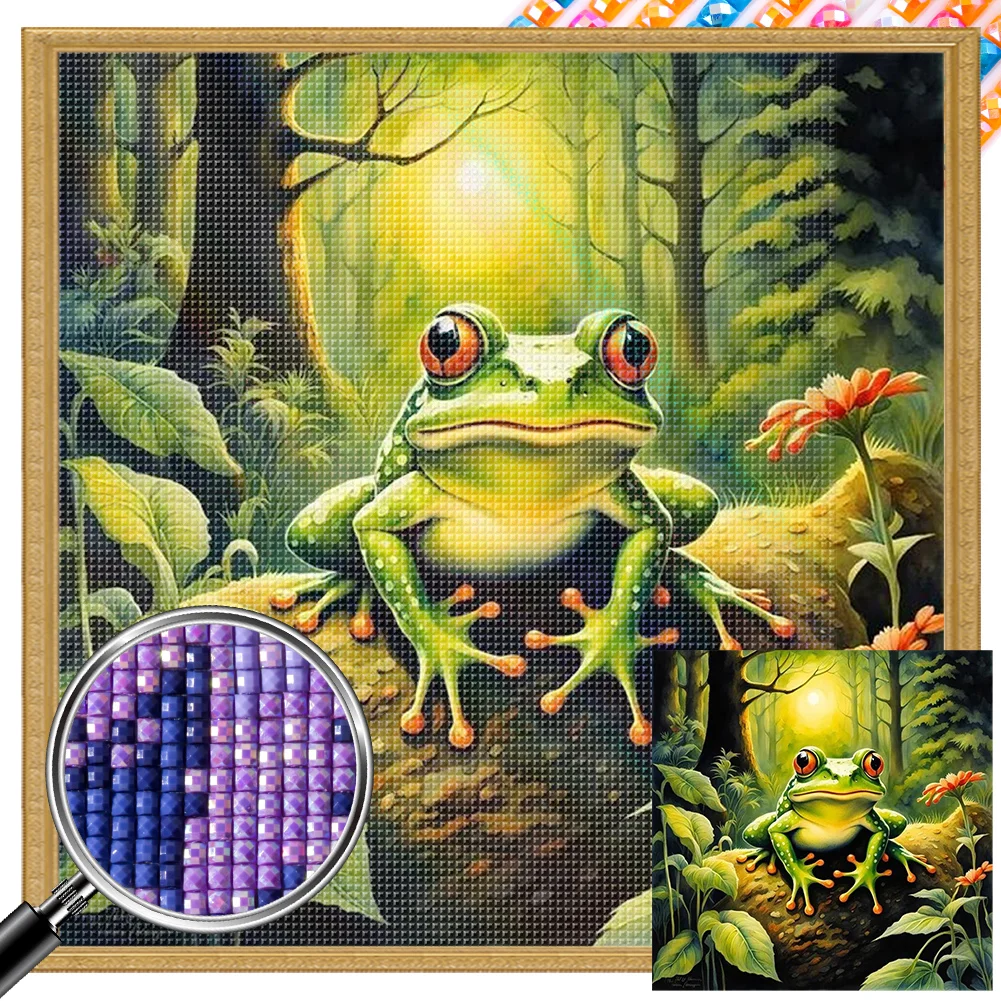 Full Square Partial AB Diamond Painting - Frog(Canvas|45*45cm)