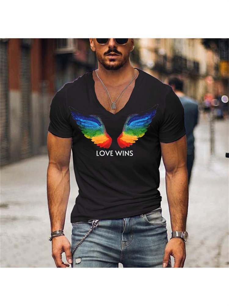 Rainbow Love Wins Comfy Breathable T Shirt
