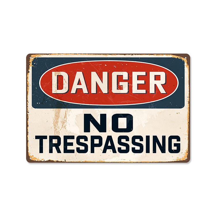 Warning - Vintage Tin Signs/Wooden Signs - 20*30cm/30*40cm