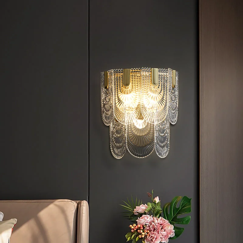Nordic Light Luxury Creative Bedroom Bedside Copper Wall Lamp