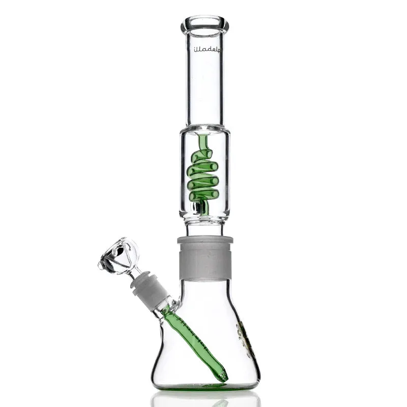 Freezable Coil Glass Illadelph Beaker Pipe Hookah Glass Water Pipe for Smoking