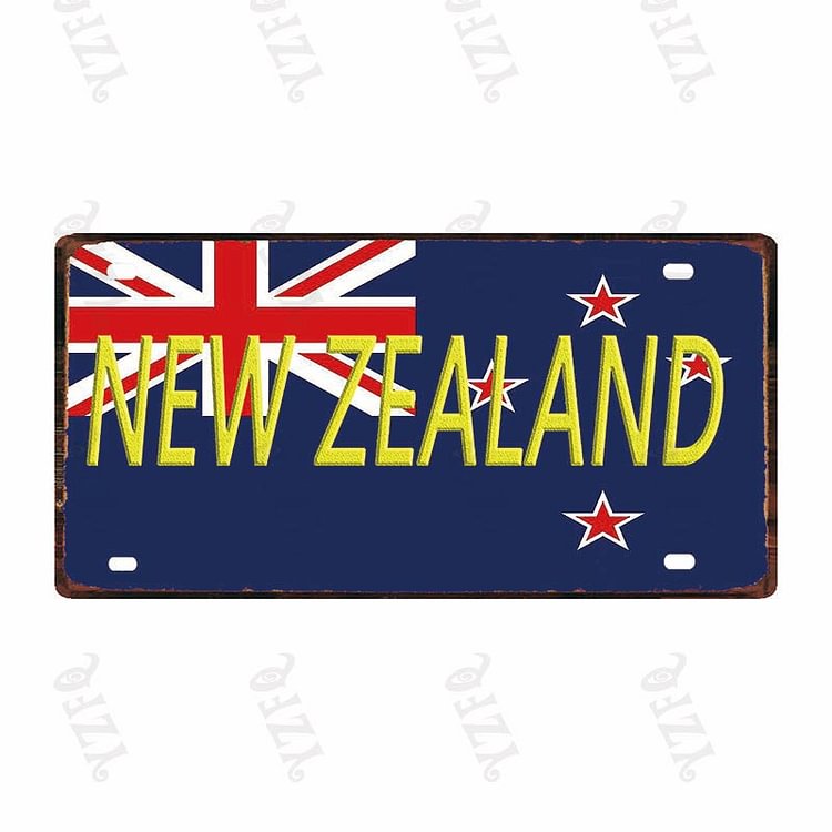 NEW ZEALAND - Car License Tin Signs/Wooden Signs - 30*15cm