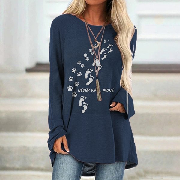 Comstylish Never Walk Alone Print Tunic