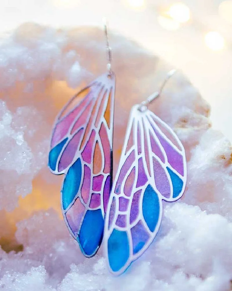 Colorful Butterfly Wings Earrings