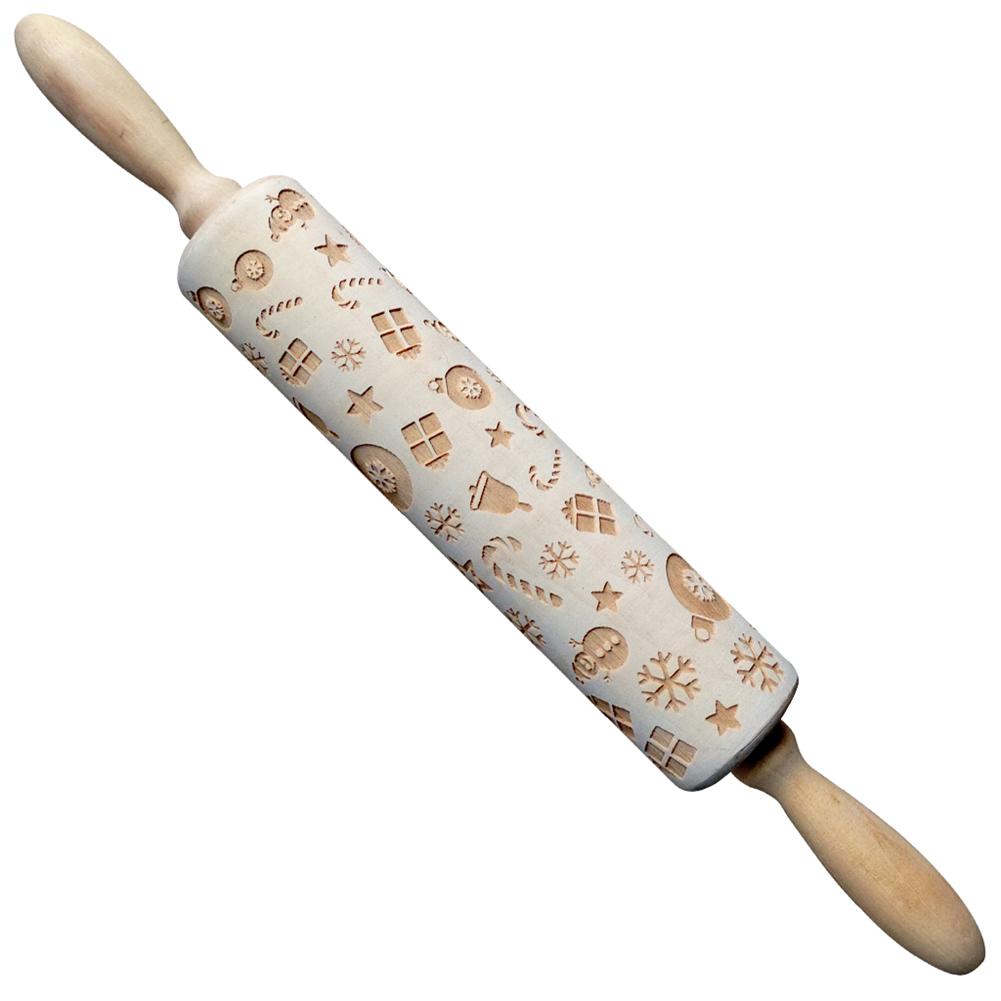 Christmas Gift Pattern Laser Embossing Rolling Pin Dough Stick Baking Tool, 501 Original
Christmas Gift Pattern Laser Embossing Rolling Pin Dough Stick Baking Tool, 501 Original