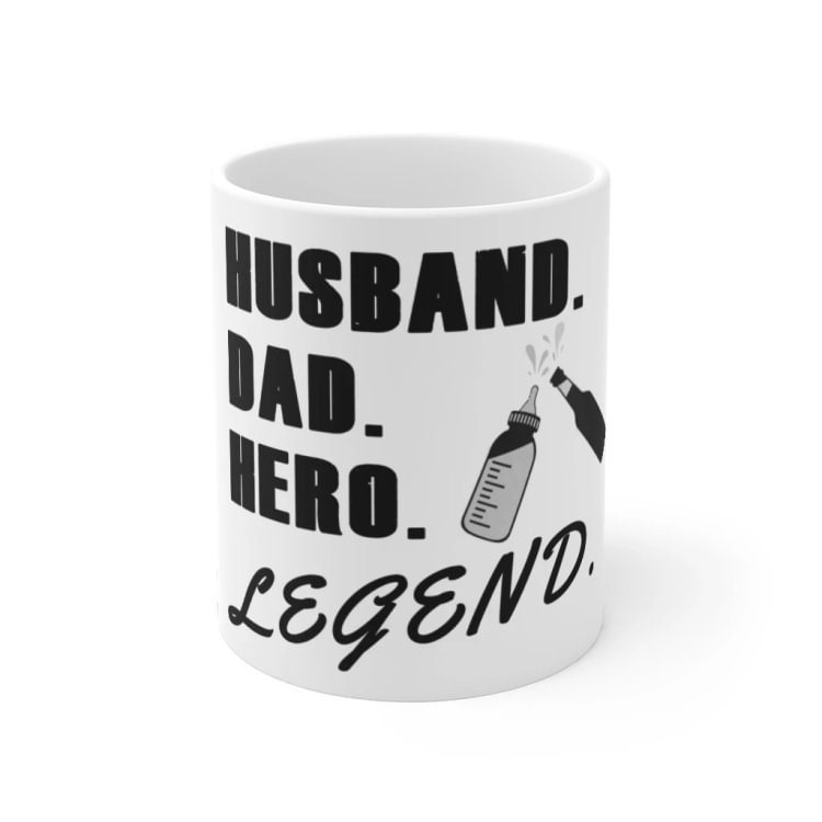 husband dad hero legend mug
