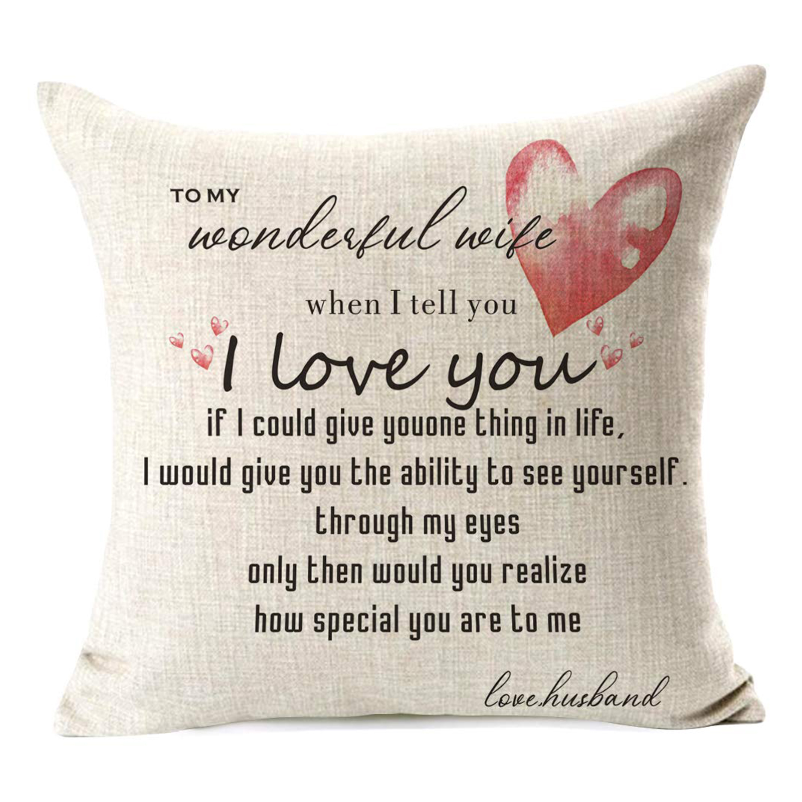 Valentines Pillow Cases 18x18 inch, Cotton Linen Letters Cushion Cover, 501 Original
Valentines Pillow Cases 18x18 inch, Cotton Linen Letters Cushion Cover, 501 Original