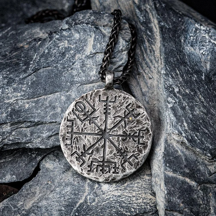 Viking Compass Stainless Steel Necklace