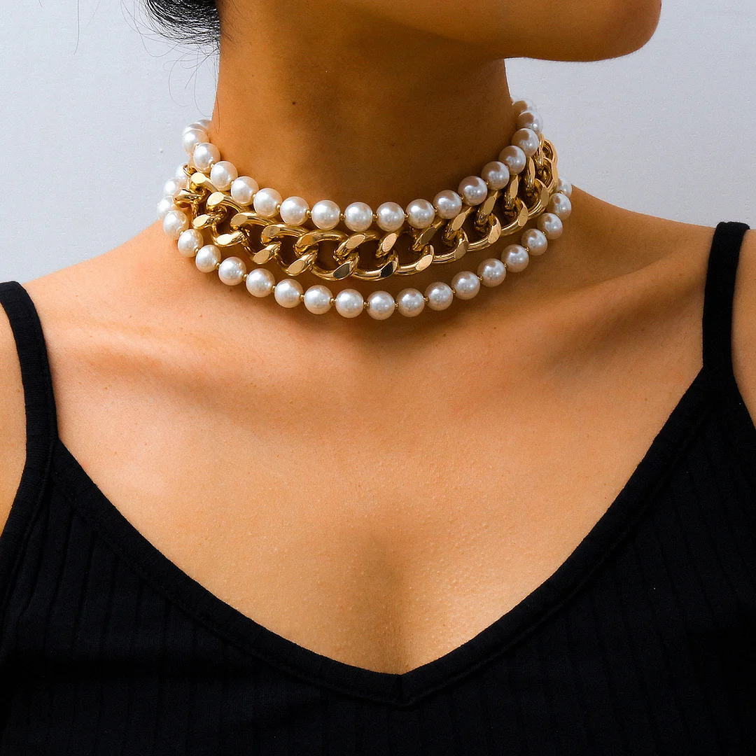 ChicImitation Pearl Multilayer Necklace
