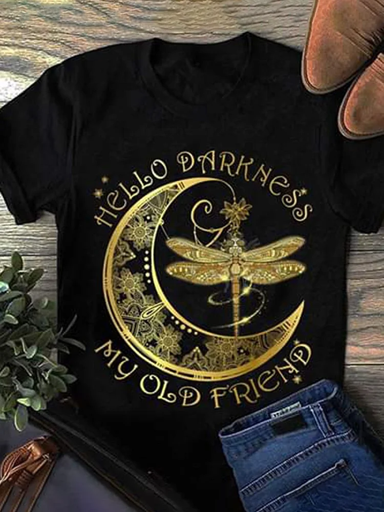 Bestdealfriday Hello Darkness My Old Friend Graphic Tee