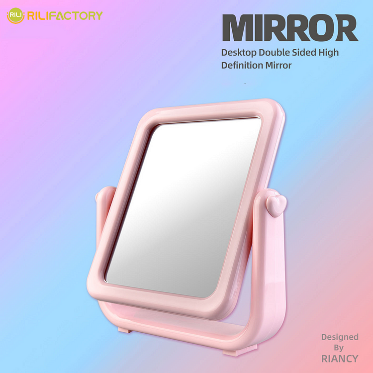 Super Cute Double-Sided Rotating Makeup Mirror Rilifactory