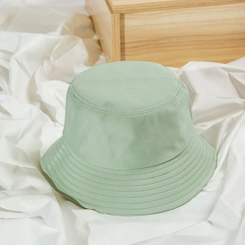 Unisex Summer Foldable Bucket Hat Women Outdoor Sunscreen Cotton Fishing Hunting Cap
