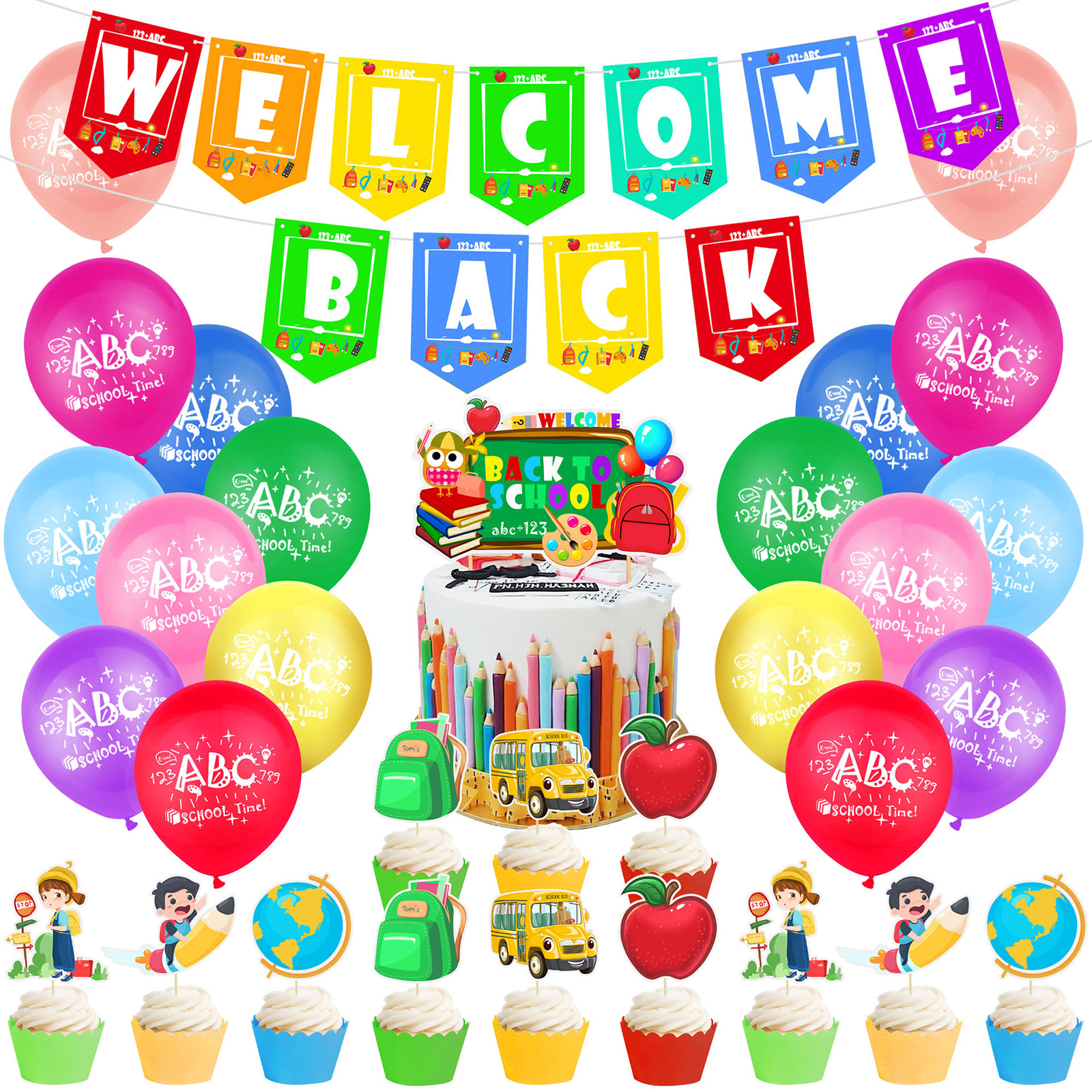 Back to School Balloons Decoration Set Colorful School Latex Balloon Supply, 501 Original
Back to School Balloons Decoration Set Colorful School Latex Balloon Supply, 501 Original