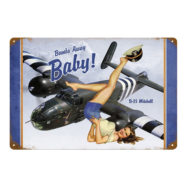 Pin-Up Girls Plane - Vintage Tin Signs/Wooden Signs - 20*30cm/30*40cm