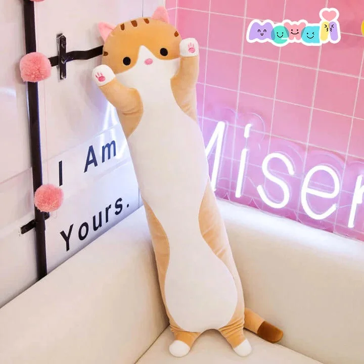 MeWaii® Gray Stuffed Animal Kawaii Plush Pillow Squishy Toy Cat Plush For Gift