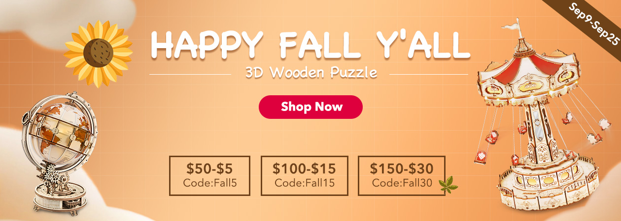 3D WOODEN PUZZLE-FALL SALE