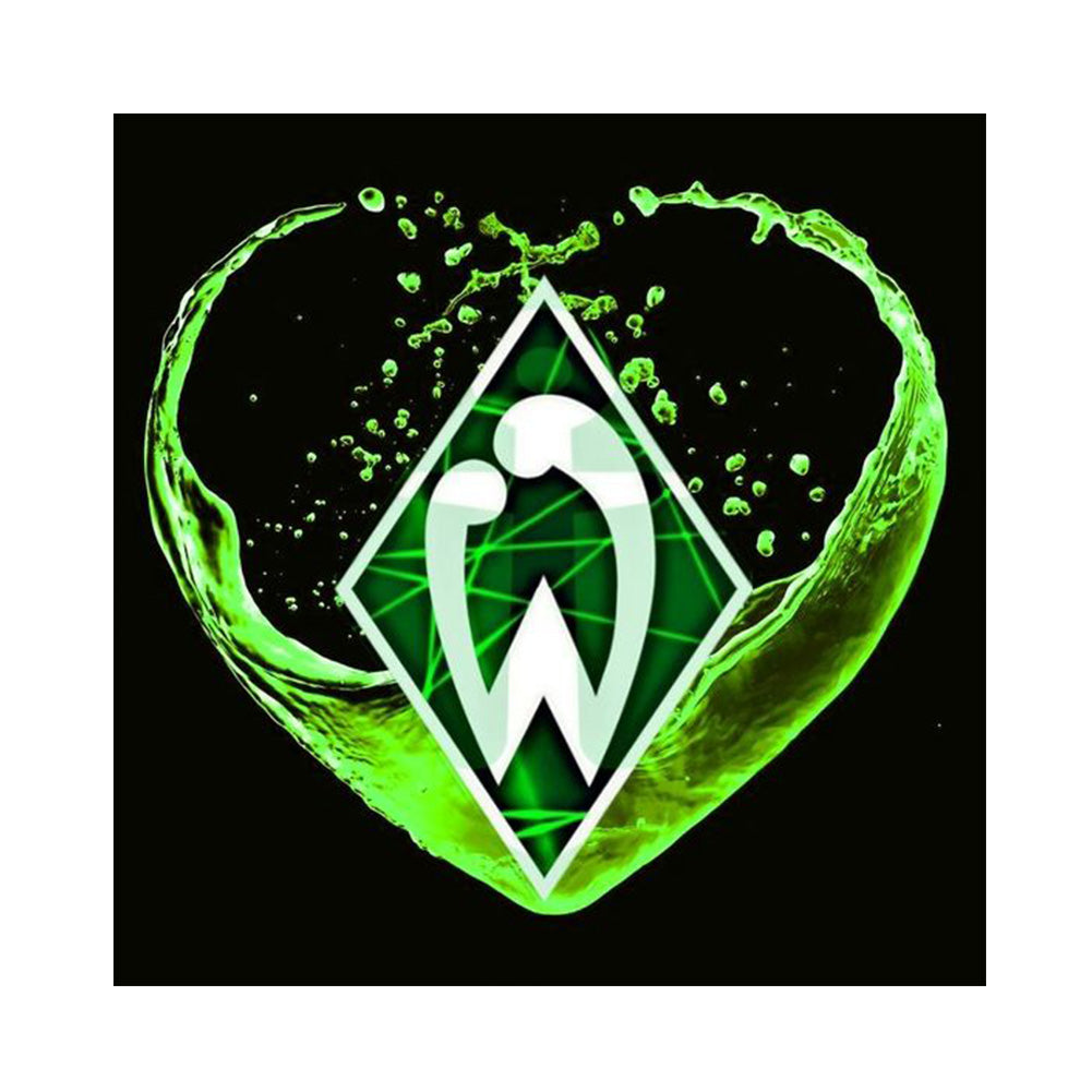 Diamond Drill Round Werder Painting 40*40CM(Canvas) Bremen Football Team Logo Full