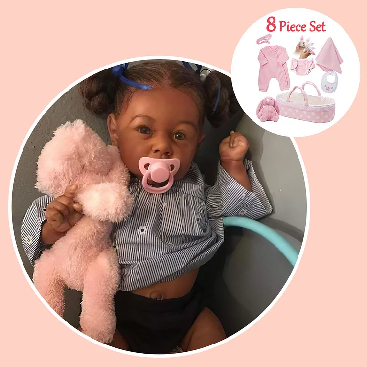  [Kids Gifts 2024 Sale] 20'' African American Kelly Black Toddler Silicone Reborn Baby Doll Girl - Reborndollsshop®-Reborndollsshop®