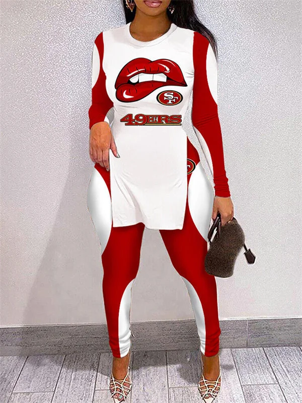San Francisco 49ers
Limited Edition High Slit Shirts And Leggings Two-Piece Suits