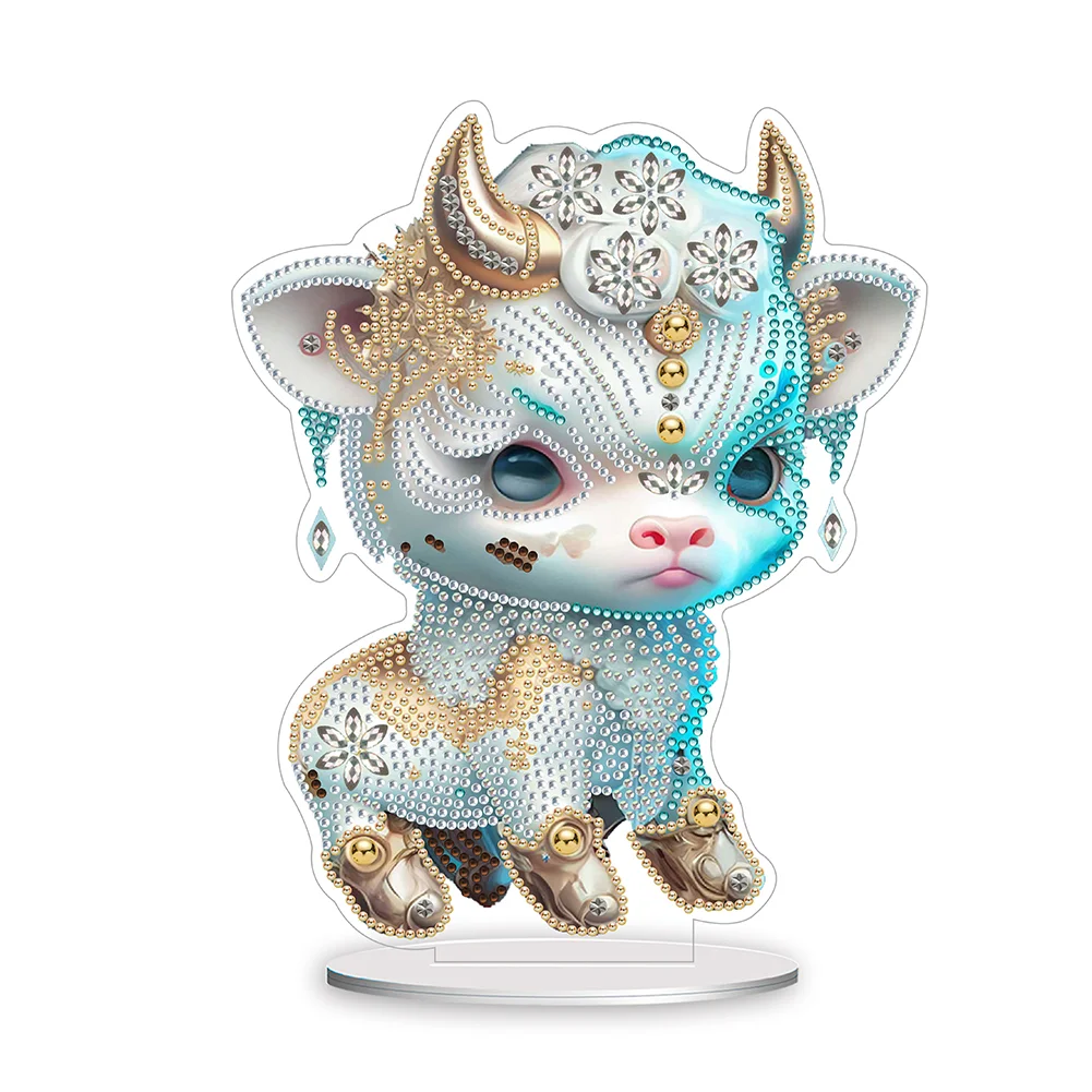 Zodiac Ox Diamond Painting Desktop Ornament Kit for Office Desktop Decor