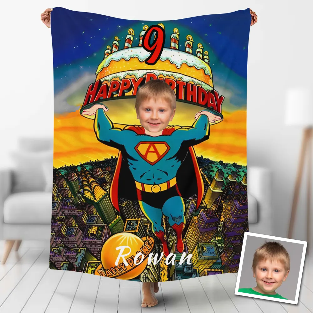 Custom Blankets Personalized Super Hero Blanket