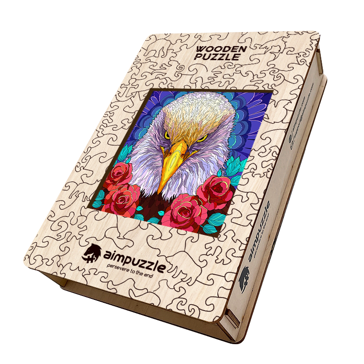 Flower Eagle Wooden Jigsaw Puzzle