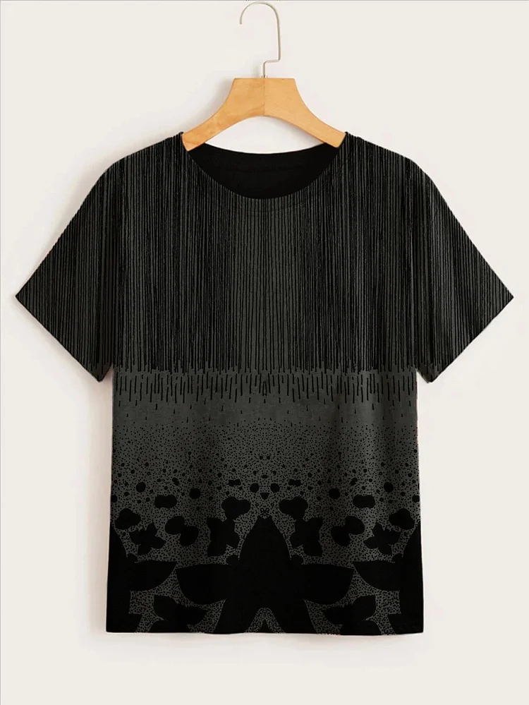 Bestdealfriday Night Meteor Crew Neck Short Sleeve T-Shirt 9750686