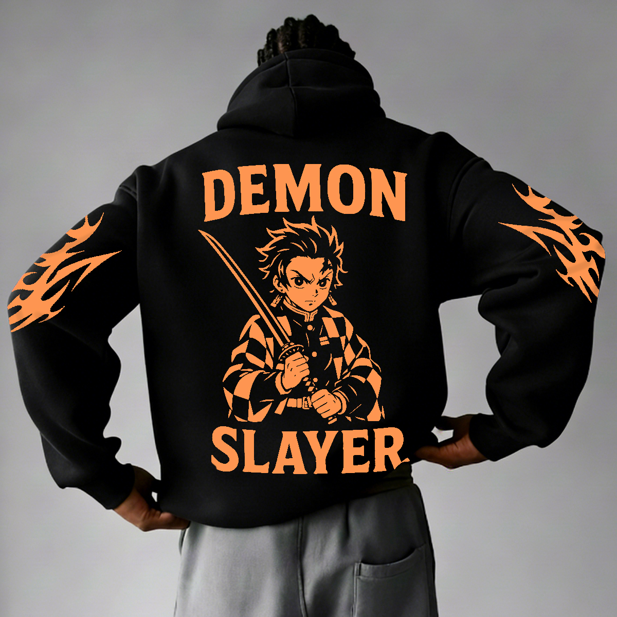 Luminous Anime Character Print Casual Hoodie