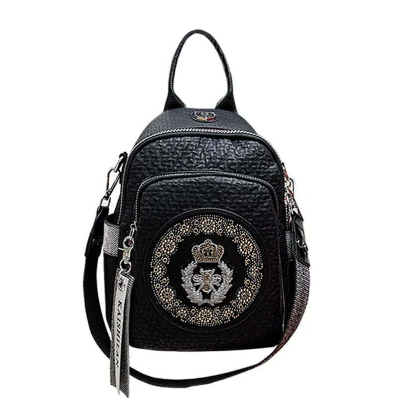 Pongl Women Bag Composite Cowhide Leather Backpack Female High Quality Anti-theft Shoulder Bags Girl Schoolbag Fashion Travel Backpack