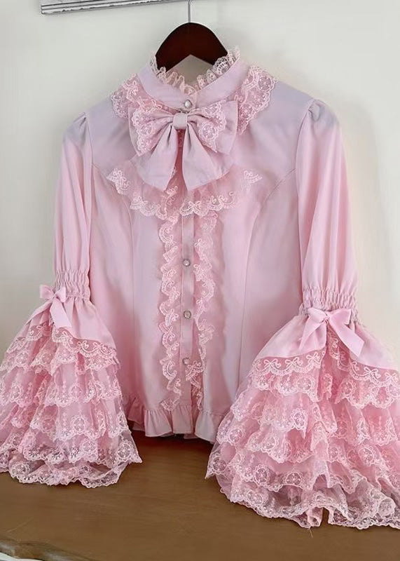 French Style Lace Patchwork Shirt