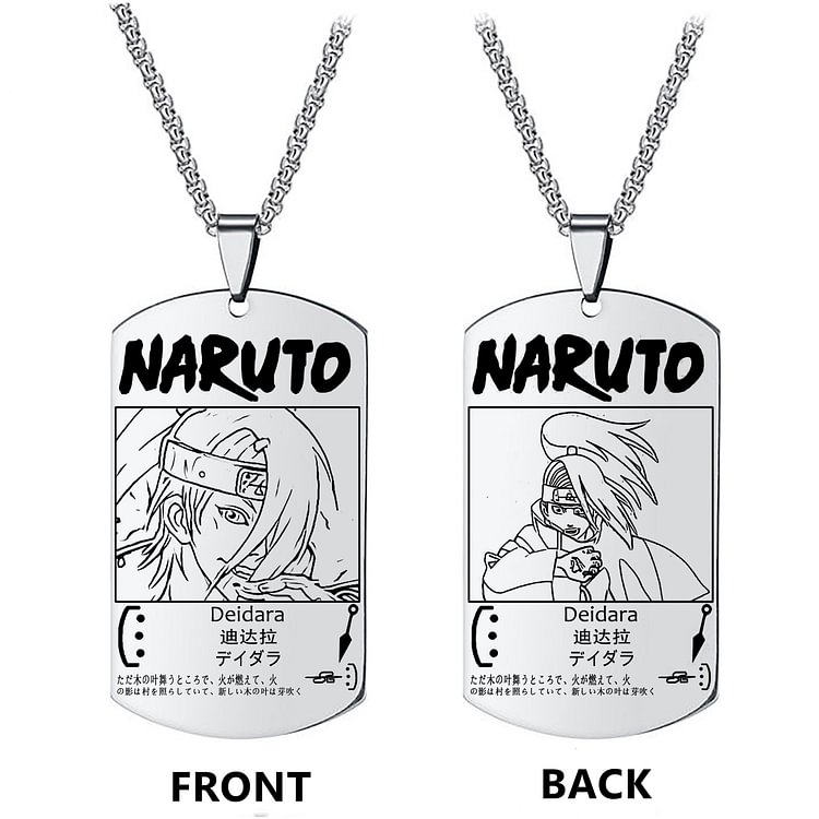 Naruto Deidara Anime Merch Necklace weebmemes