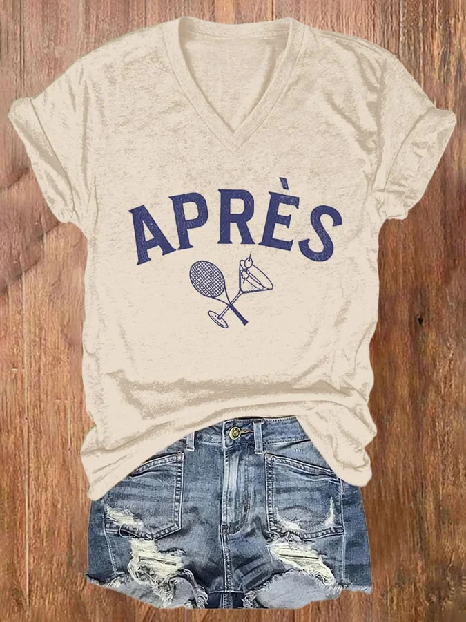 Women's Apres Tennis Print T-shirt socialshop