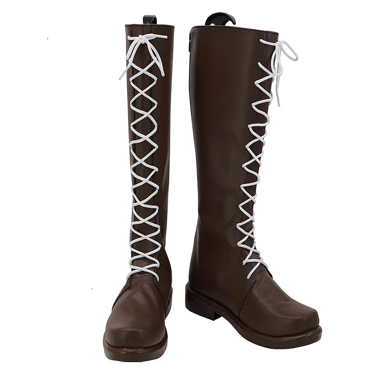 Frieren:Beyond Journey's End 2023 Stark Black Shoes Boots Cosplay Accessories Halloween Carnival Props