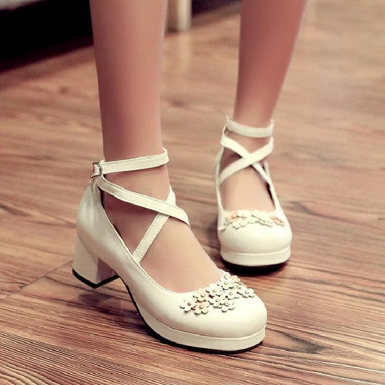 5 Colors Lolita Princess Spring Daisy Shoes SP154257