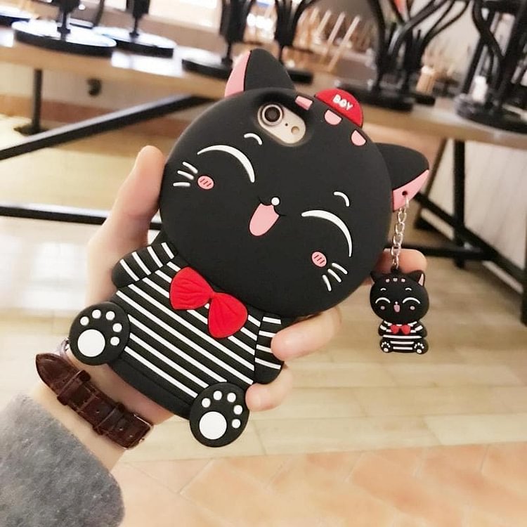 Black/White Kawaii Sailor Kitty Phone Case SP1710165