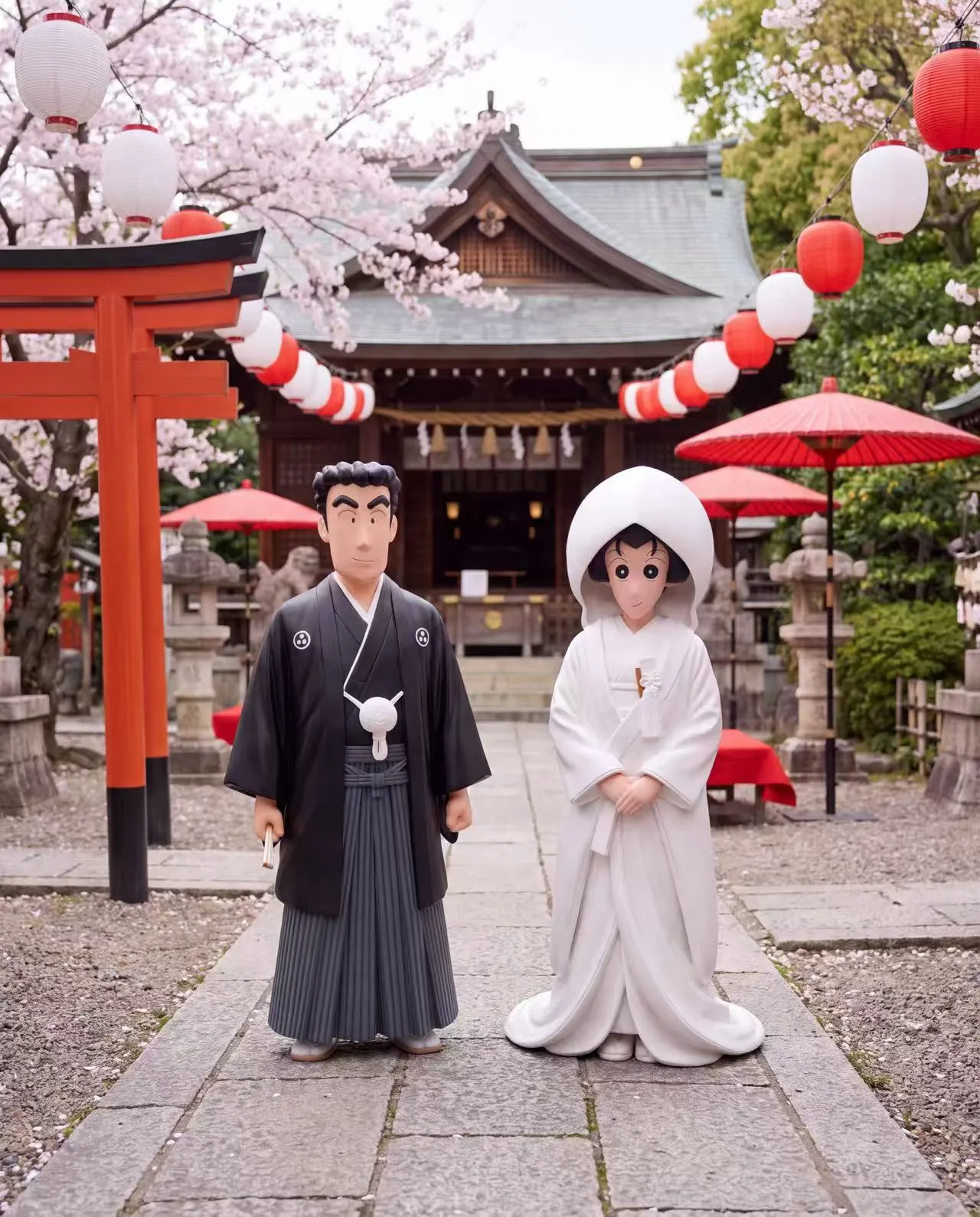 BiuBiu Studio - Nohara Hiroshi X Nohara Misae Japanese Wedding Crayon Shin-chan-