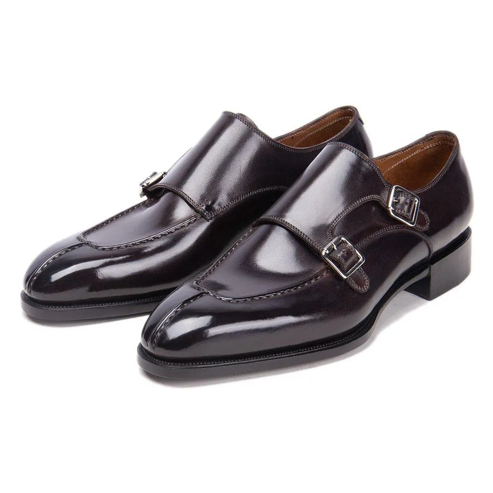 Classic Leather Men's Shoes Men's Office Business Wedding Shoes Black Brown Buckle S