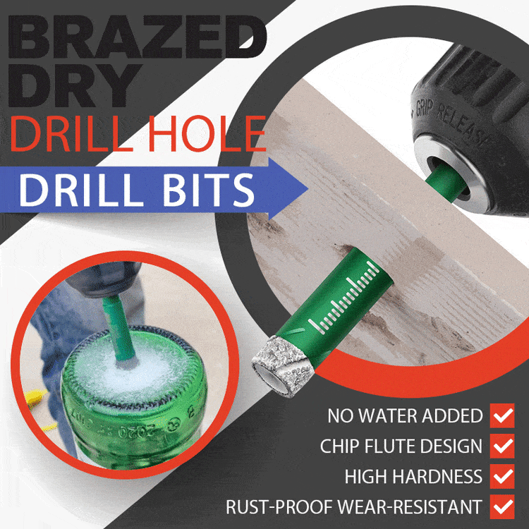 Brazed Dry Drill Hole Drill Bits Upgraded style