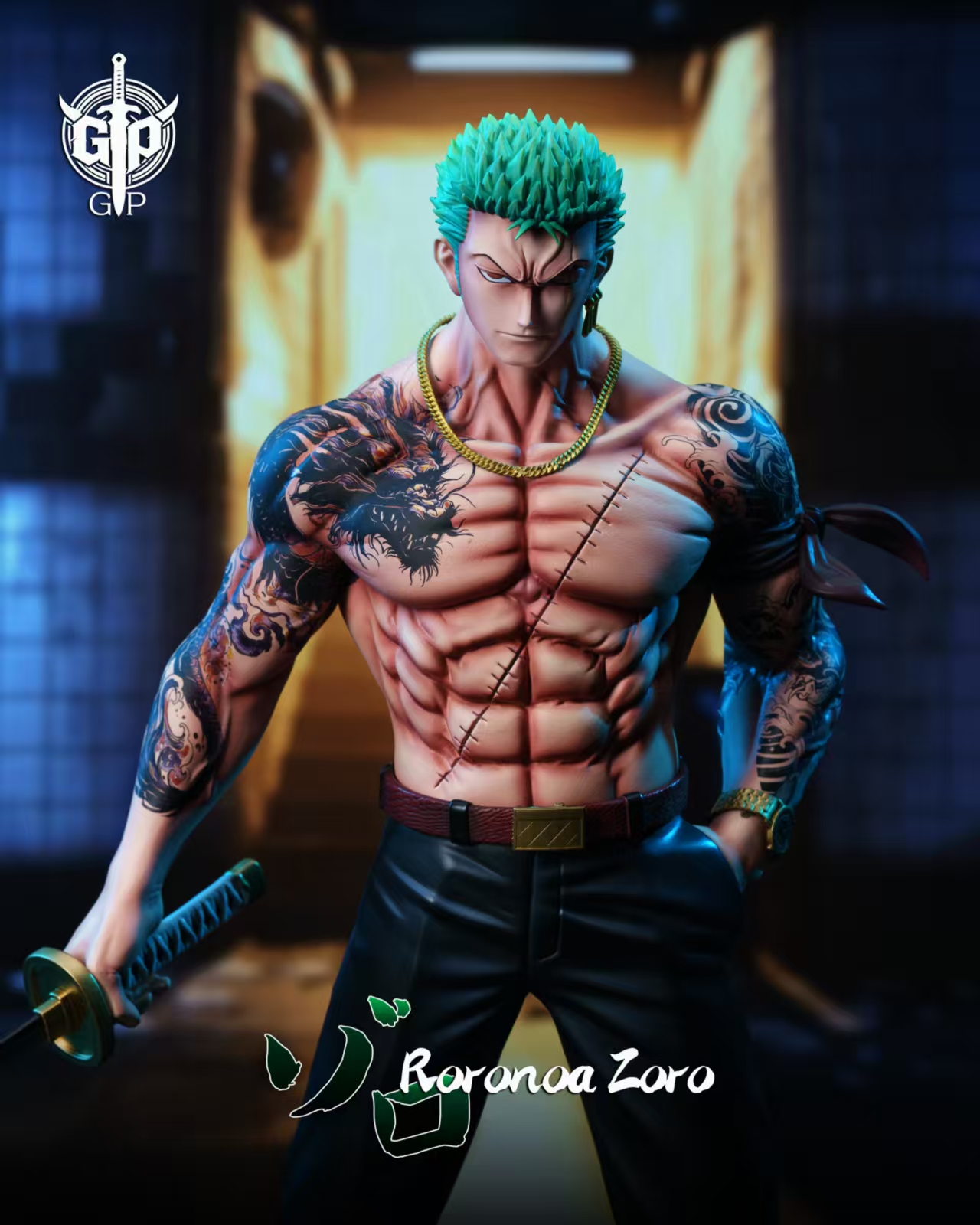 GP Studio - Teddyboy Series Nine Dragons Zoro One Piece 1/4 & 1/6 Complete Figure (GK)-