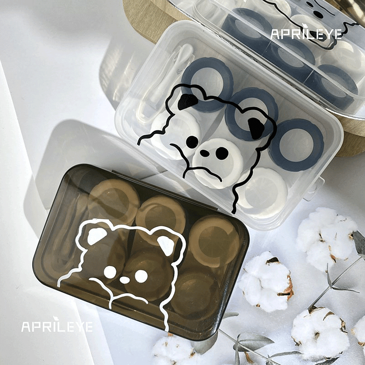Aprileye Brown and White 3 in 1 Lens Case