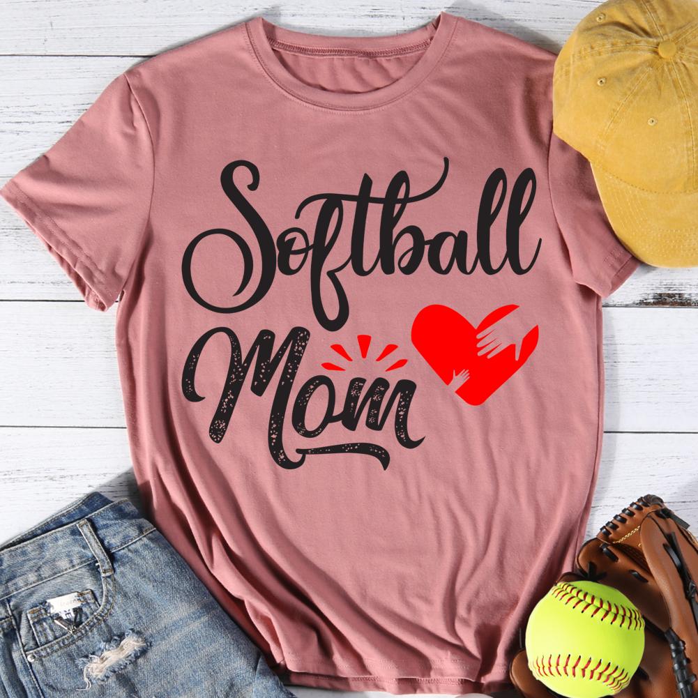 softball mom Round Neck T-shirt-0024344-Guru-buzz