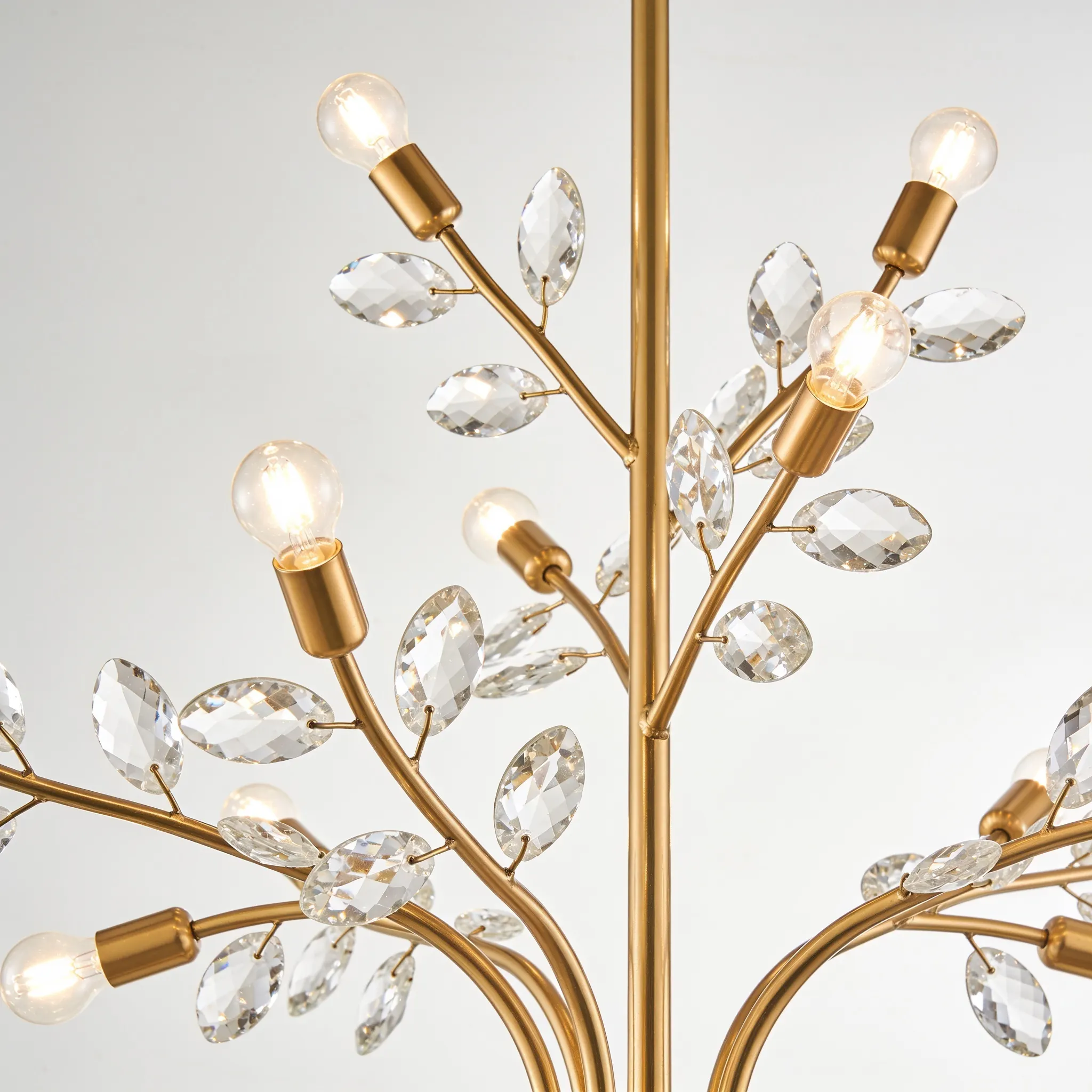 Modern Gold Branch Crystal Chandelier - Luxury Tree Pendant Light